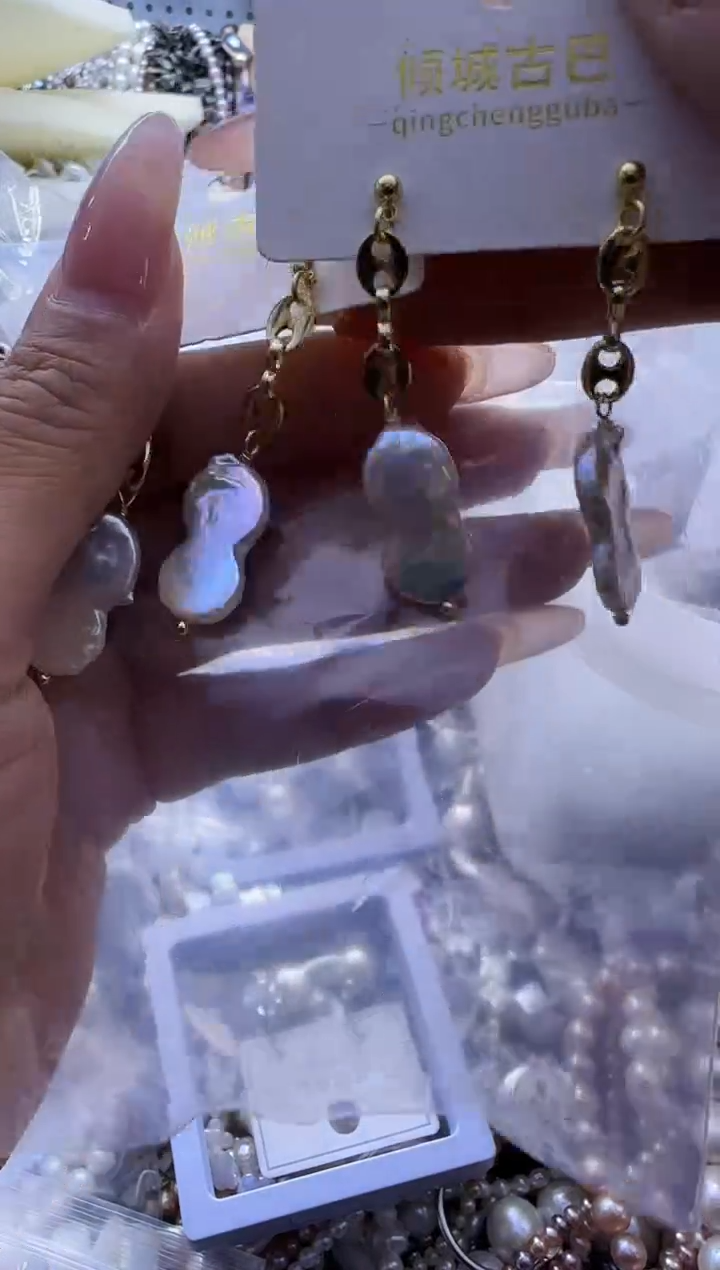 【闪购商品】淡水珍珠耳饰银S925镶嵌22