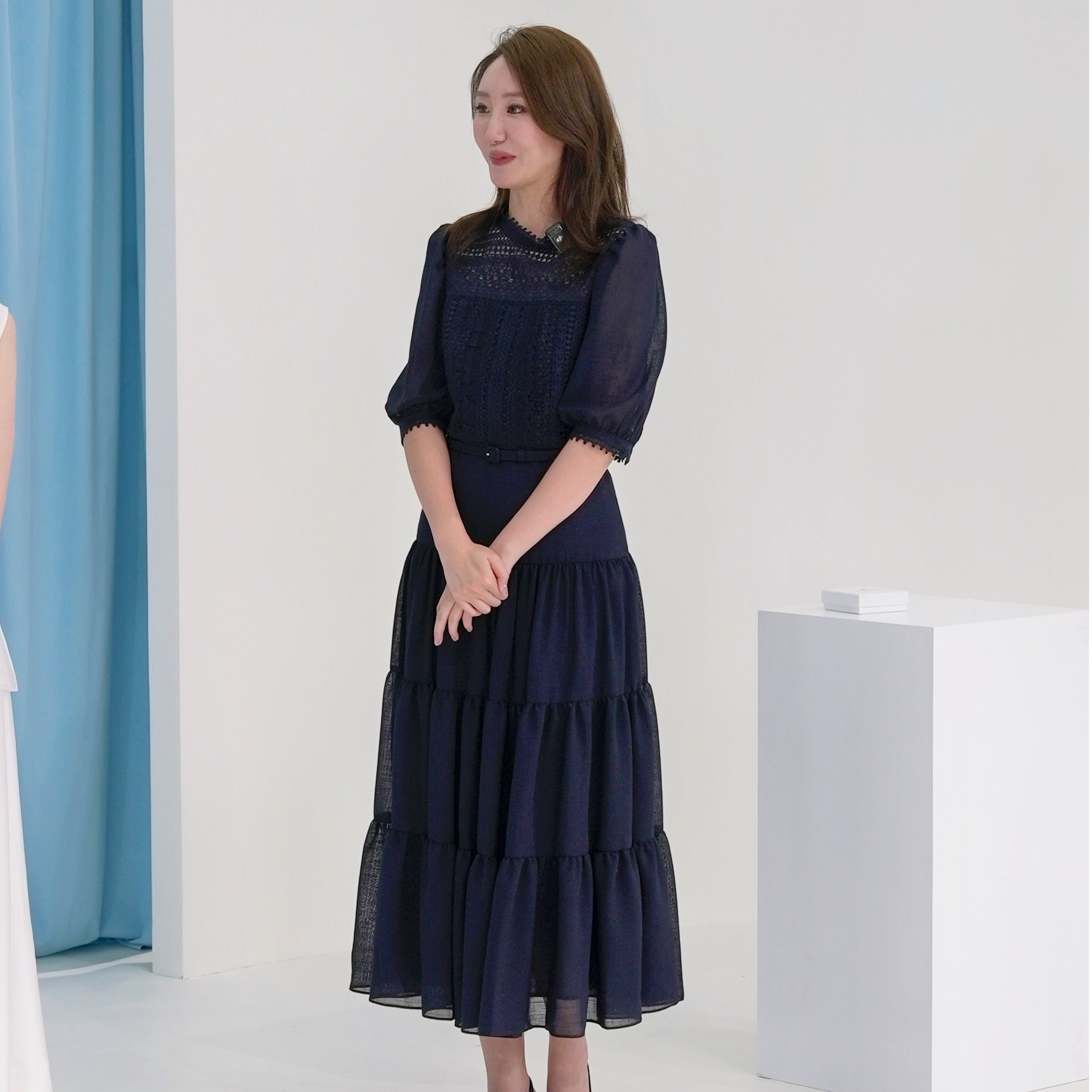 MOJO主持人同款新款连身裙优雅气质百搭-J252MSE915NY9