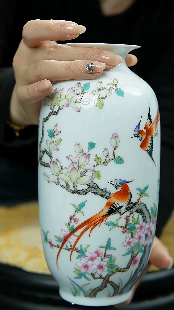 【闪购商品】官窑瓷画院397官窑瓷画院花鸟冬瓜瓶