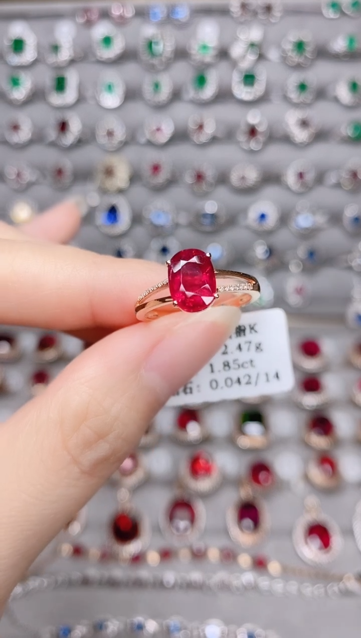 【闪购商品】碧玺18K金戒指18K金镶嵌1