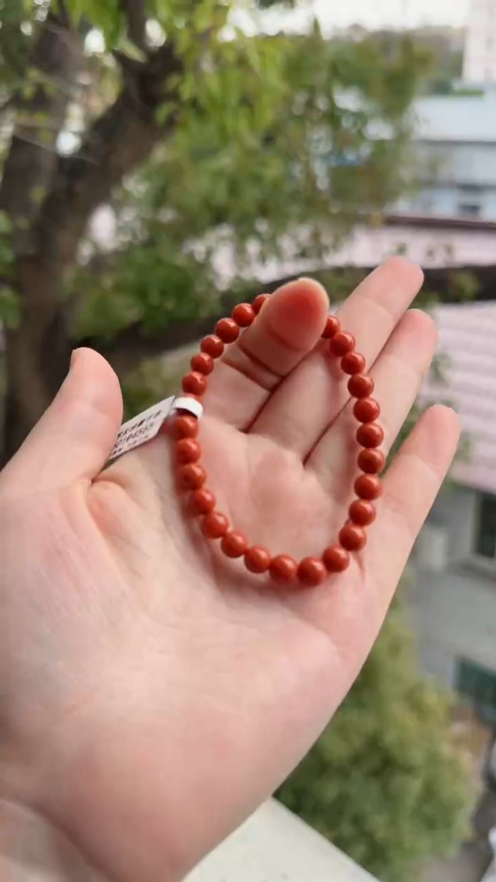 未镶嵌多样性发一件南红玛瑙【高货】锦红6mm保山圆珠单圈 