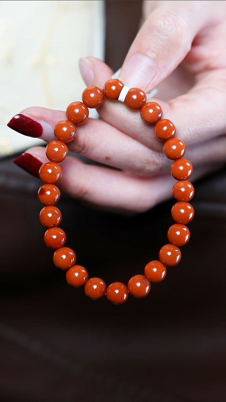 【闪购商品】南红玛瑙手串未镶嵌柿子@@SCSZ单-7.5m手工