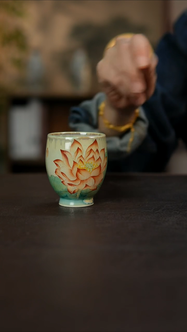 杯景德镇陶瓷杯碗柴烧多人