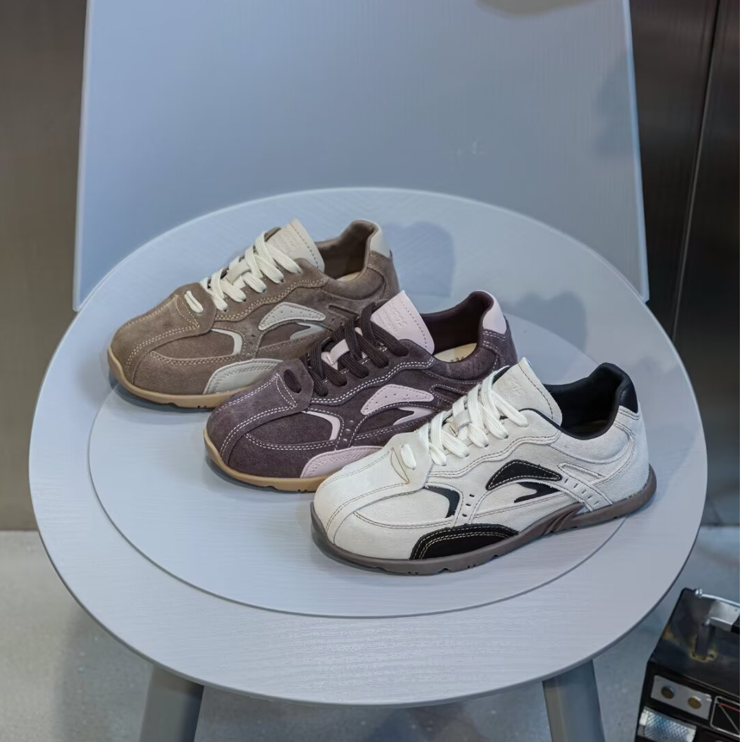 正品爆款德训鞋女2025新款复古百搭阿甘鞋平底休闲运动单鞋1306