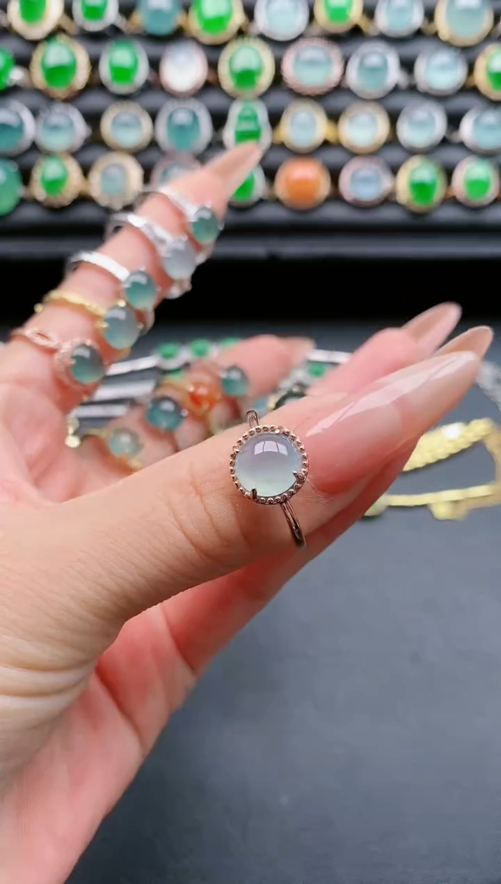 【闪购商品】翡翠戒指银S925镶嵌111111111