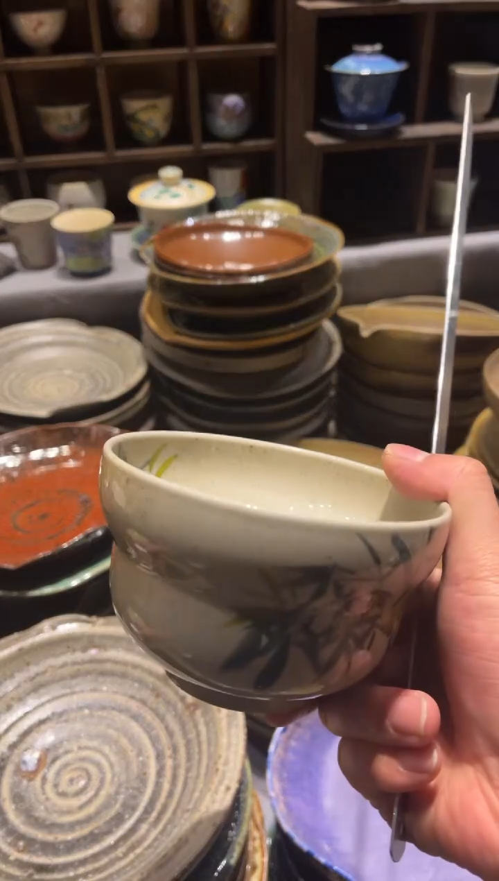 【闪购商品】瓷片780手绘竹子饭碗1个