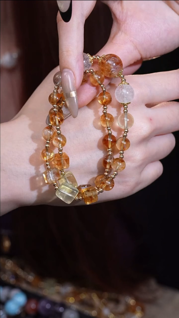 【闪购商品】水晶手链未镶嵌汐月落金