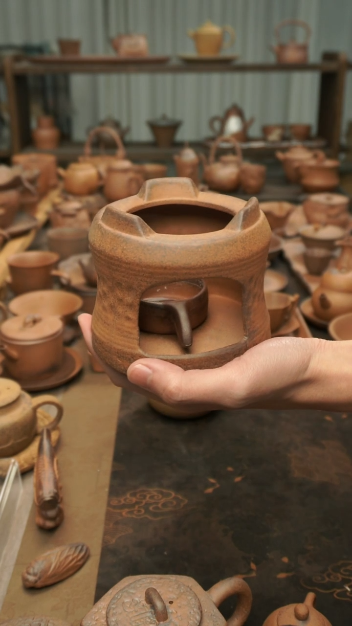 老岩泥原矿料  锤纹温茶炉