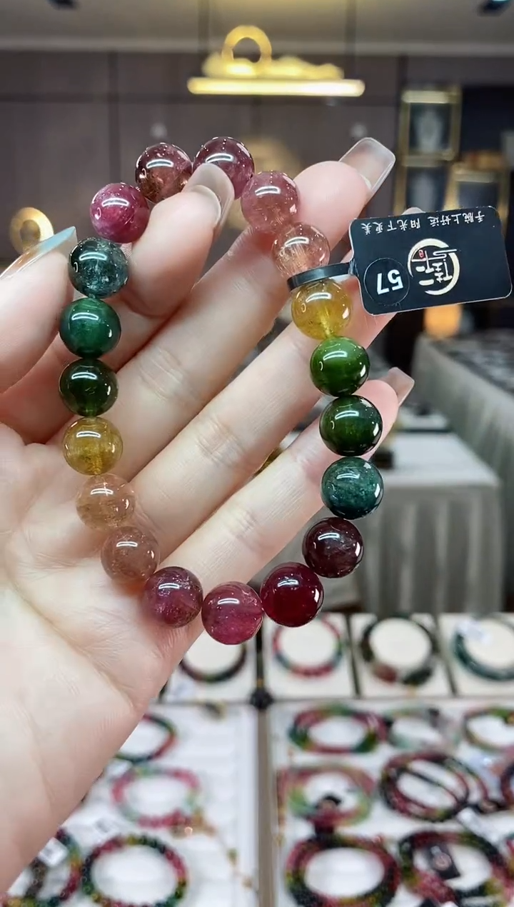 【闪购商品】碧玺单圈手串10mm+未镶嵌一物一证dan