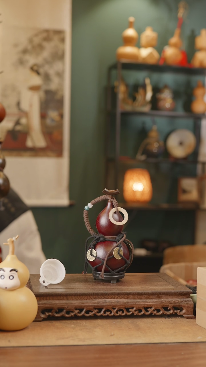 【闪购商品】332号精品天然大漆工艺防渗内胆酒葫芦~