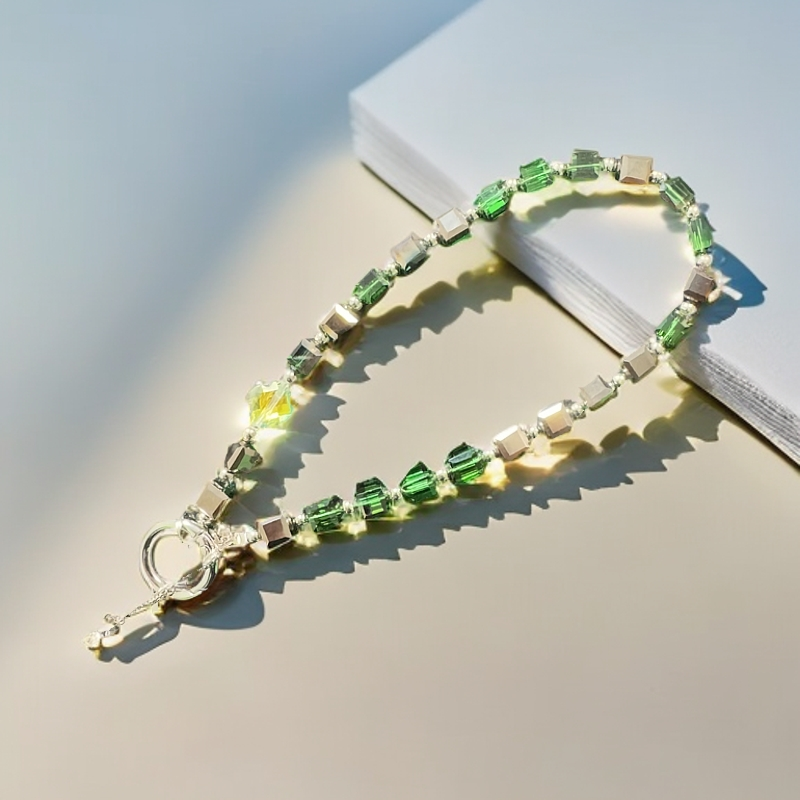 绿色晶彩手机链条
