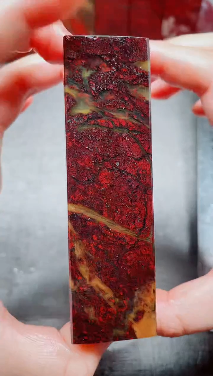 玉桂林鸡血玉素章3.0左右红11