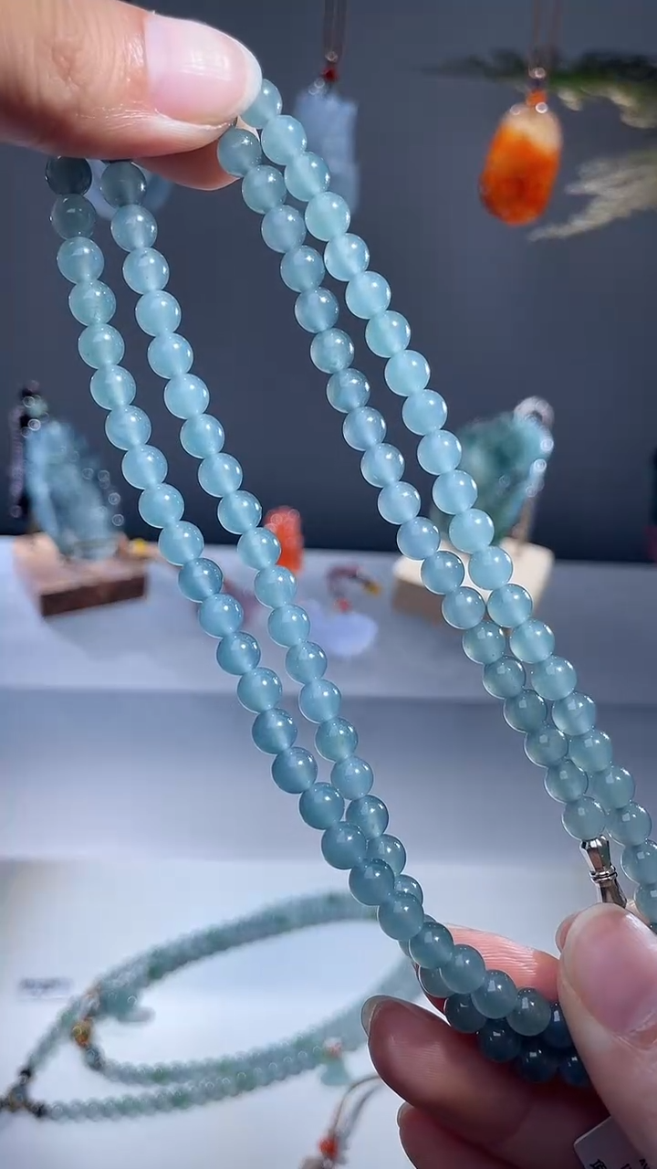 颈饰未镶嵌翡翠珠链