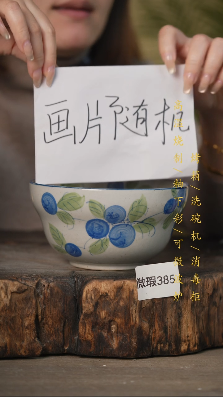 瓷片景德镇高温釉下彩可微波烤箱洗碗机385