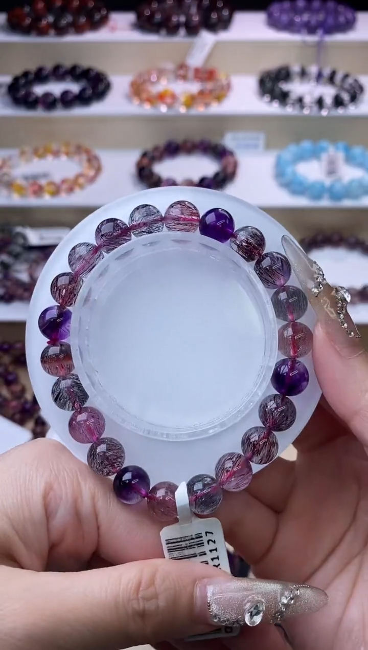 【闪购商品】水晶手链未镶嵌黑加仑超七9m+