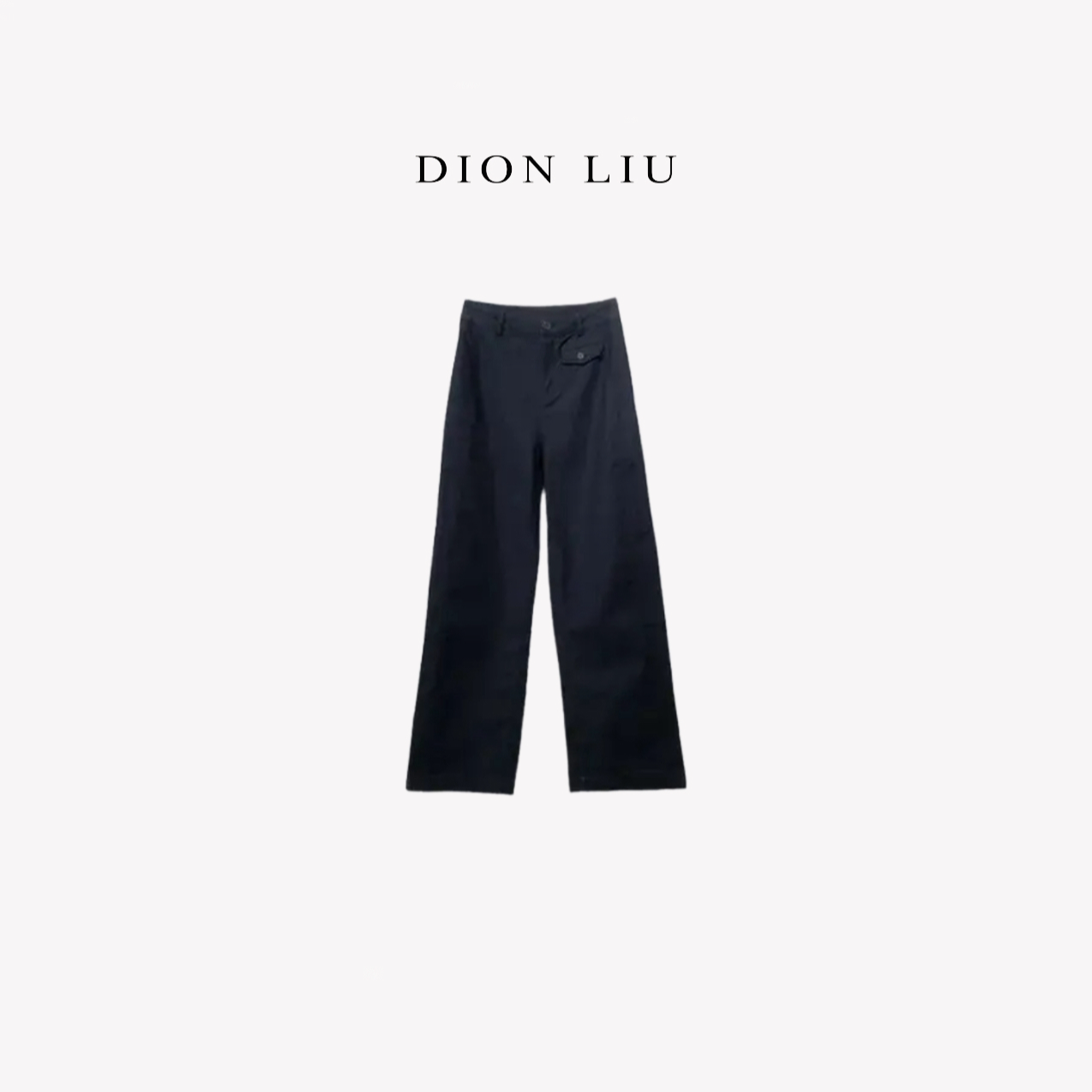 DION LIU｜【藏蓝镰刀裤】直筒显瘦女裤