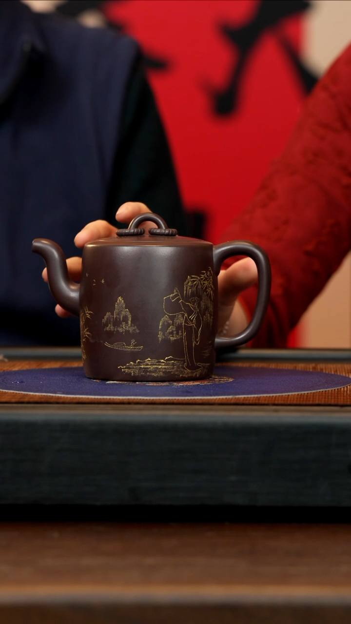 【闪购商品】紫砂茶壶SSH 大彬金砂 双圈