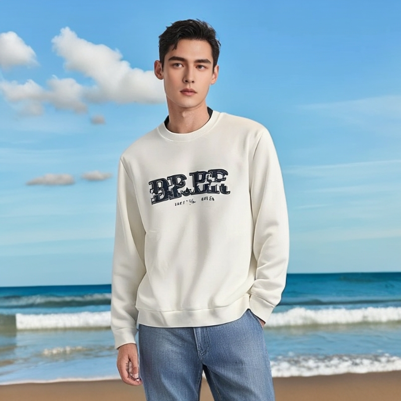 男款高级感圆领休闲长袖卫衣049219