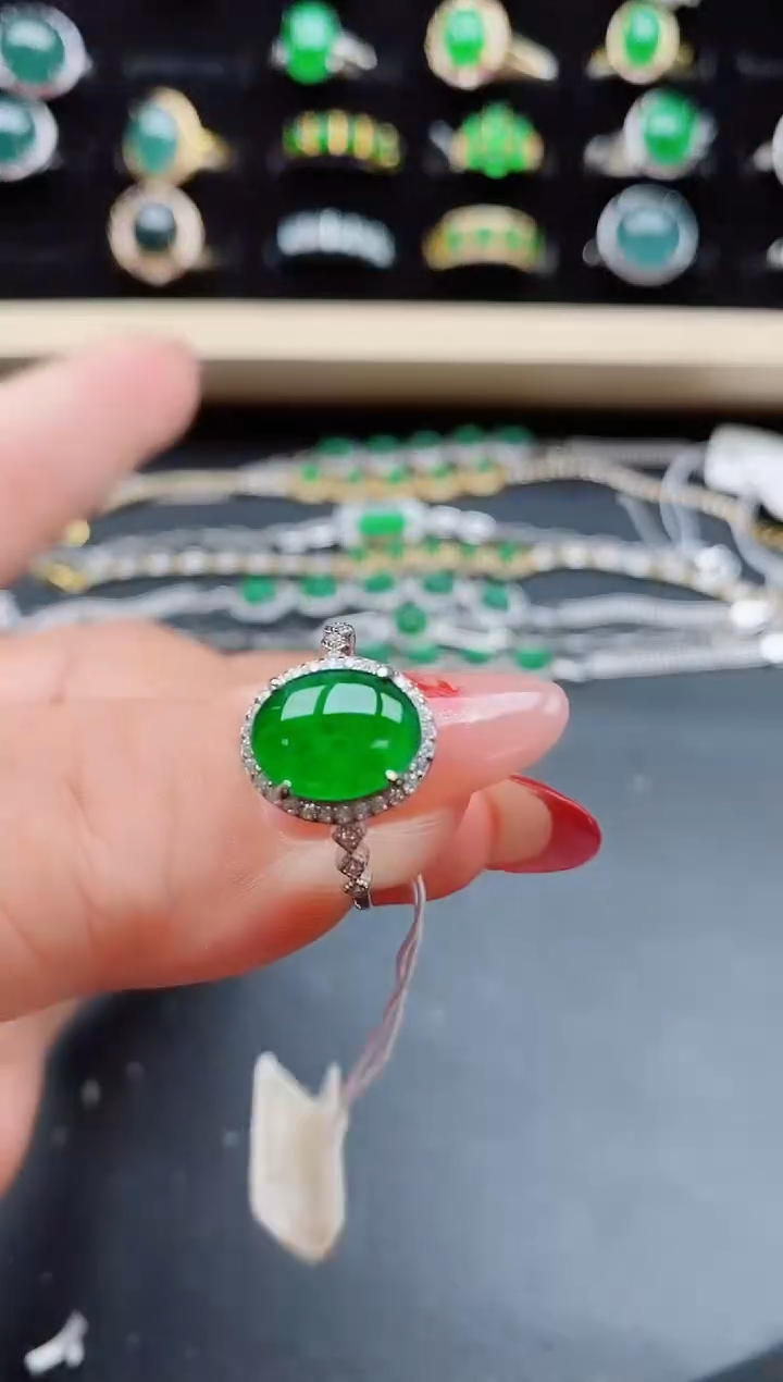 【闪购商品】翡翠戒指银S925镶嵌508508