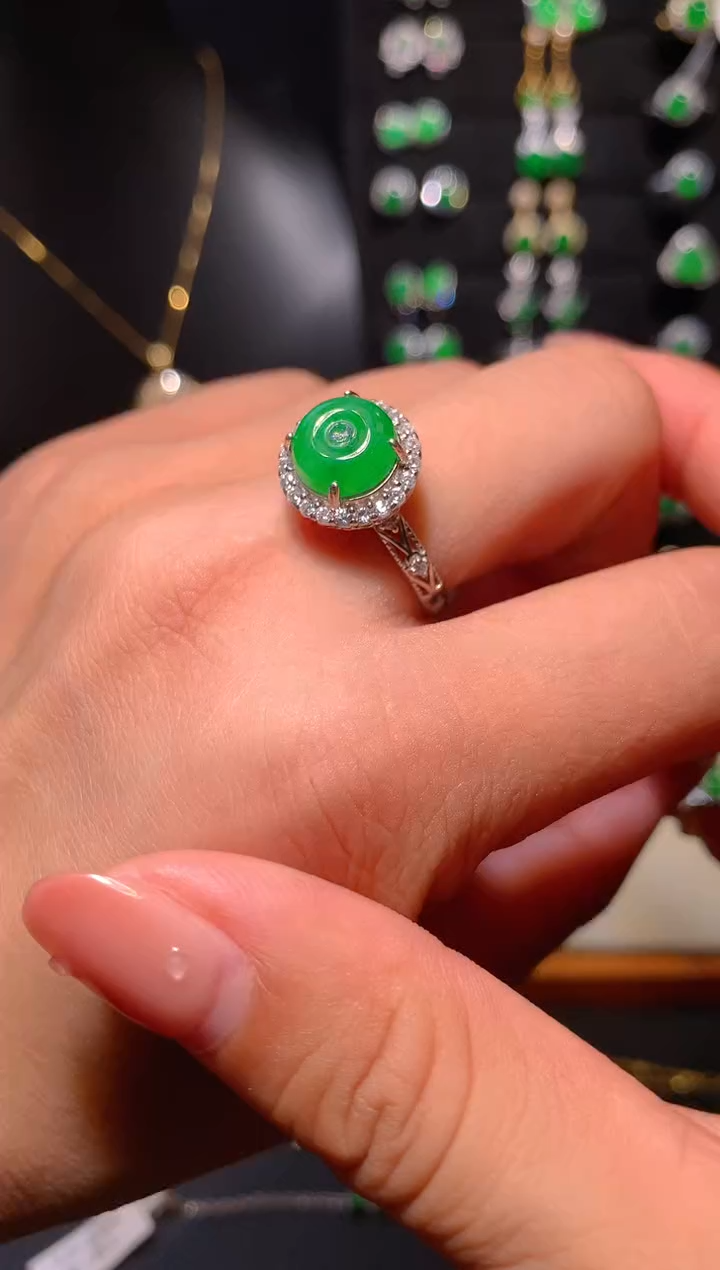 【闪购商品】翡翠戒指银S925镶嵌多样性