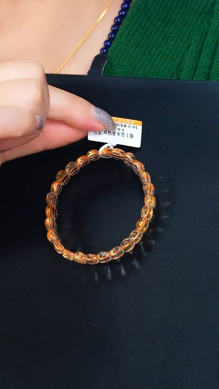 未镶嵌手链水晶双尖黄水单圈-A01-多样性发其一