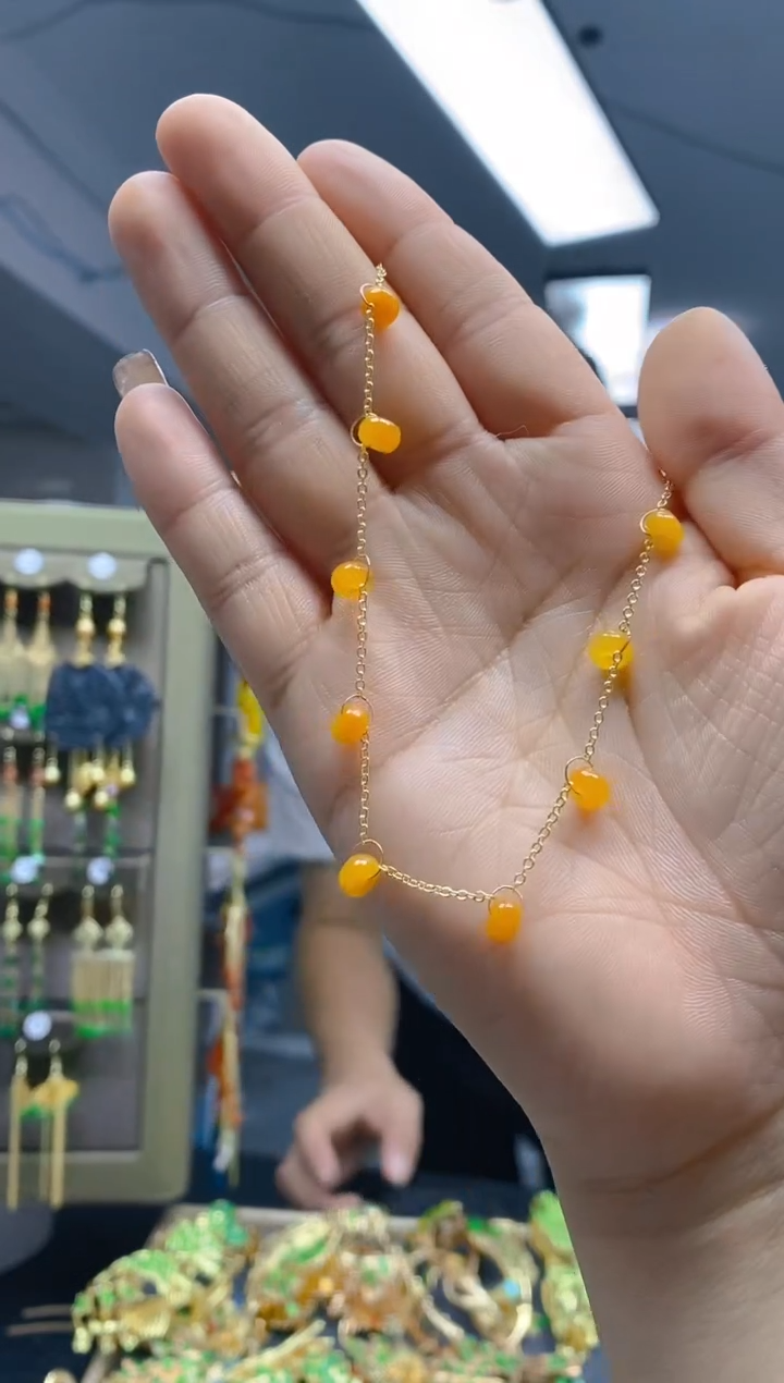 【闪购商品】翡翠耳饰合金0548翡翠手链