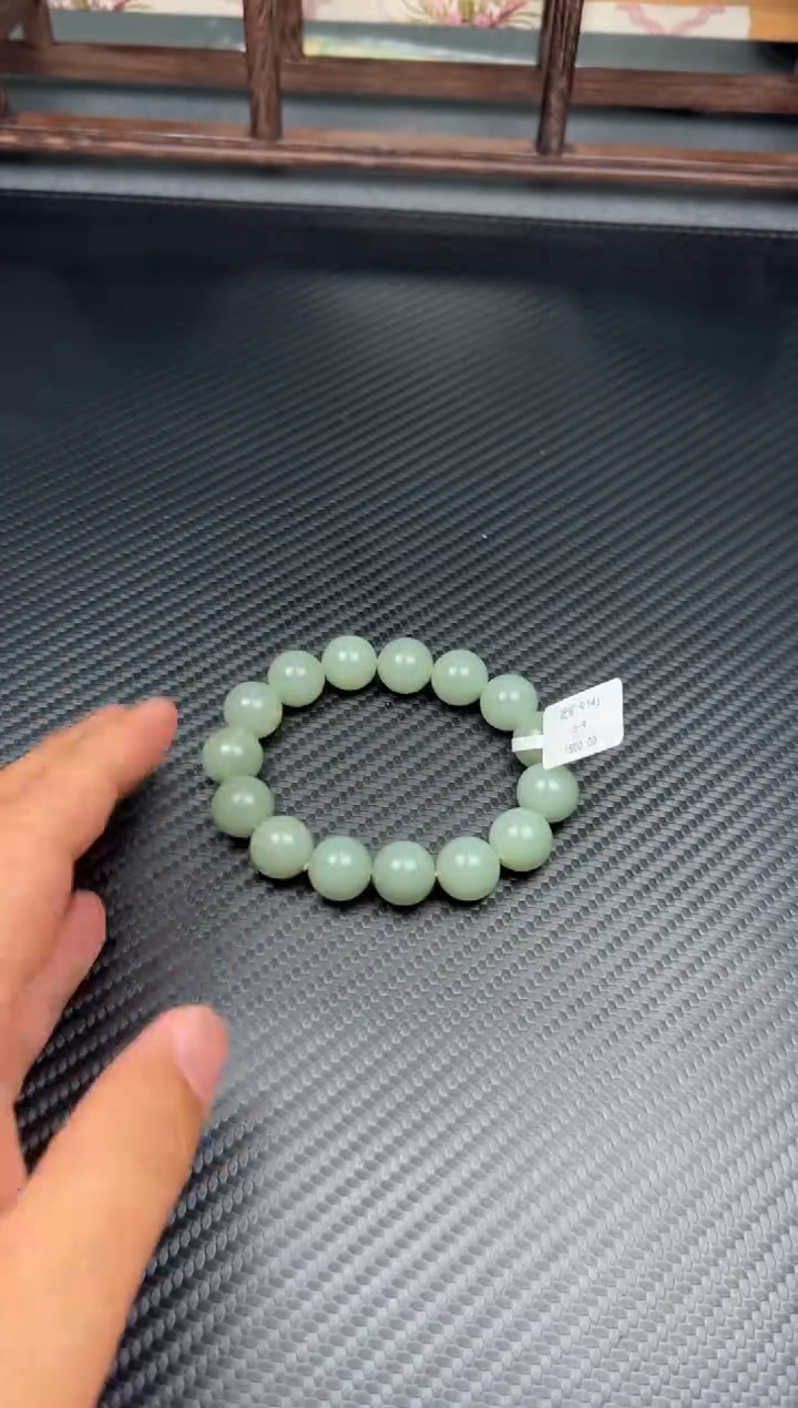 未镶嵌手串和田玉且末微色差近矿卡14