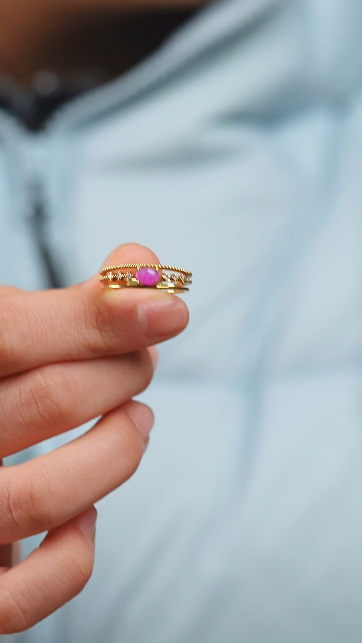 18K金镶嵌苏纪石（舒俱来）戒指546