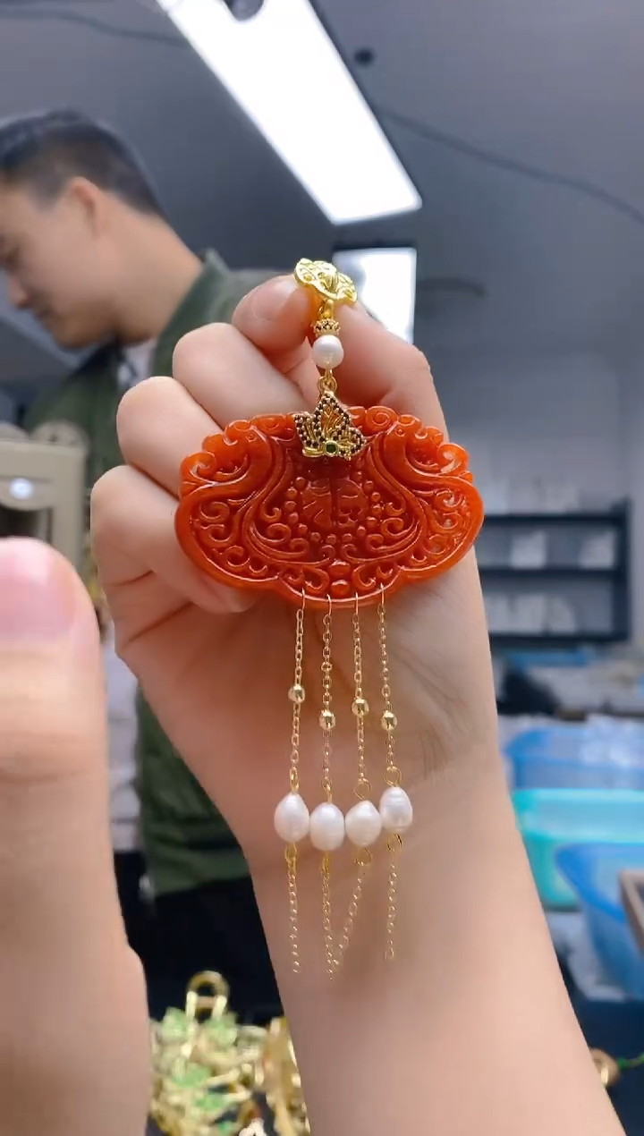 【闪购商品】翡翠耳饰合金337翡翠压襟