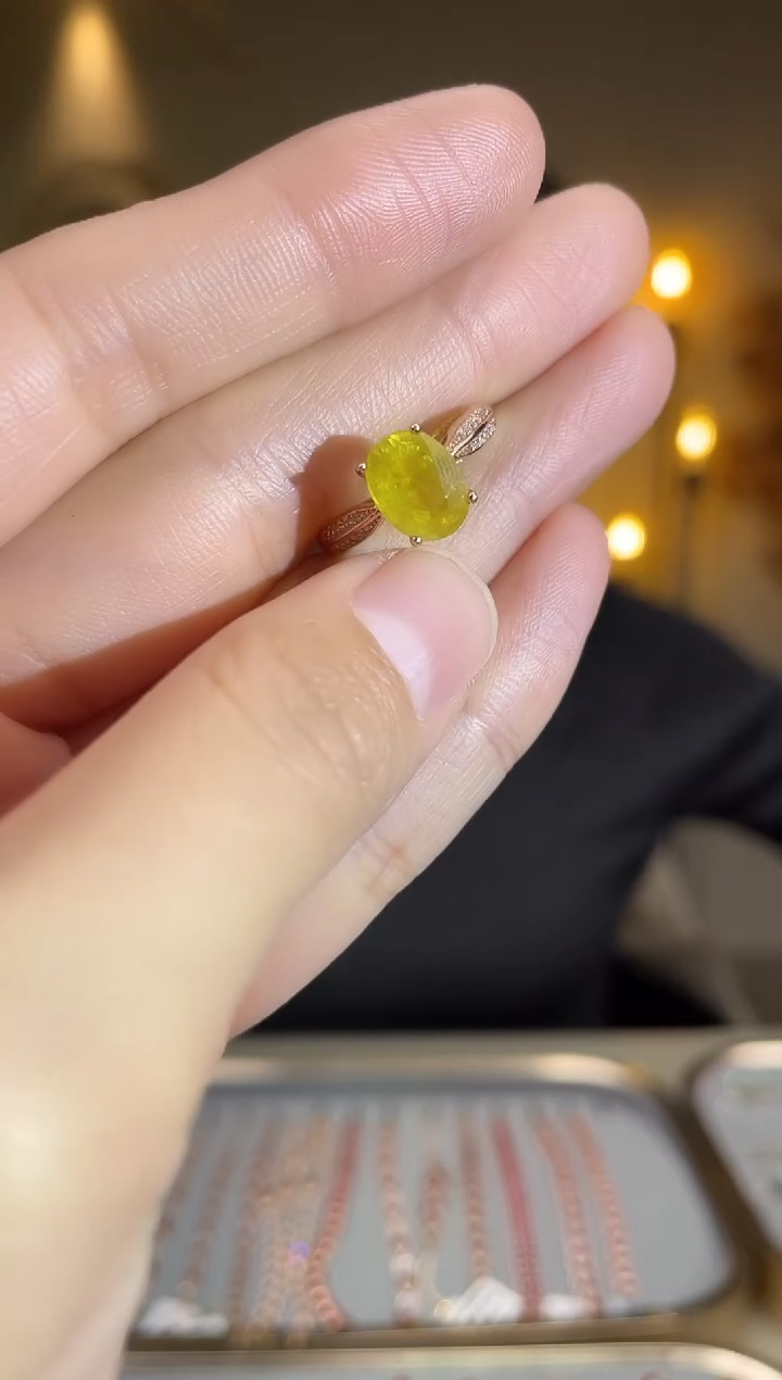 手饰彩色蓝宝石银S925镶嵌手饰