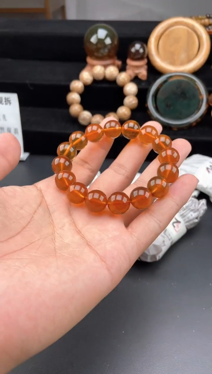 未镶嵌琥珀手链棕珀手串