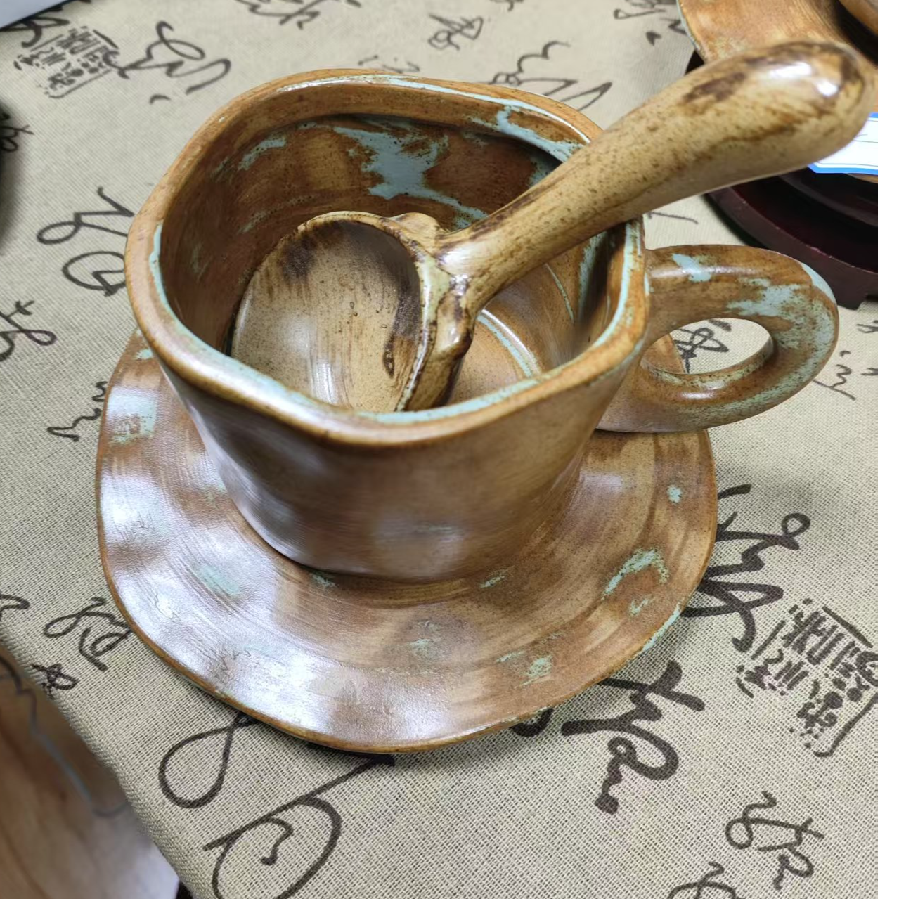 01景德镇陶瓷杯复古家用纯手工主人杯大号老式粗陶复古家用大号