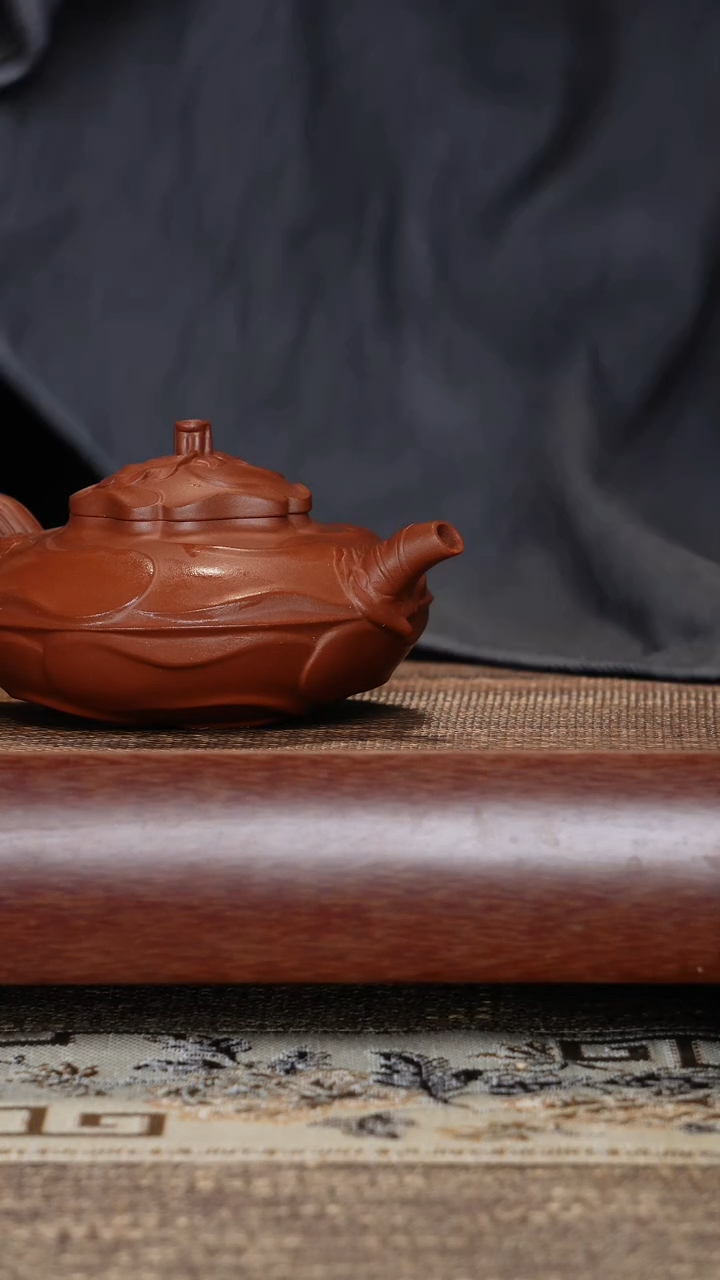【闪购商品】紫砂茶壶风卷葵底槽清半手工