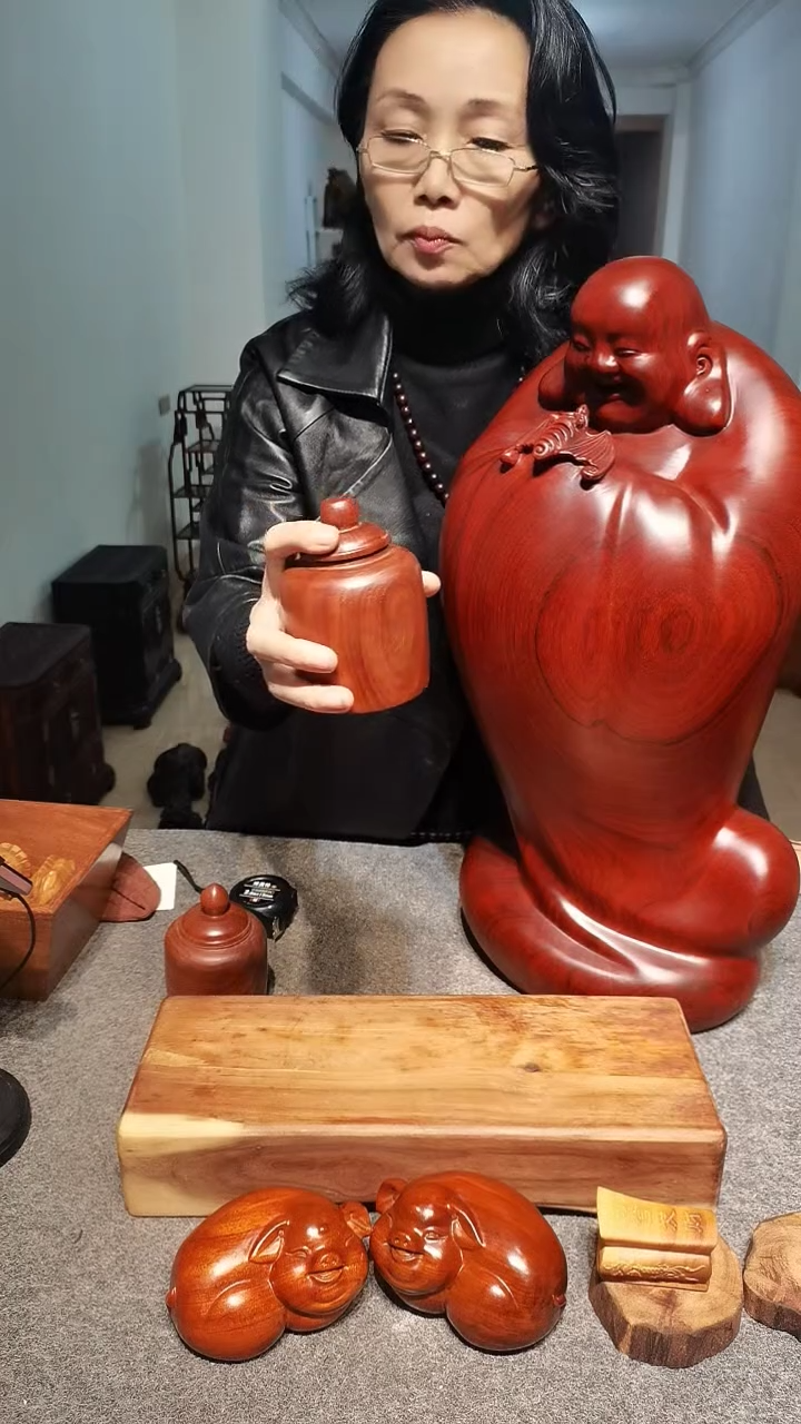 木星**灯花梨木，11-8小茶叶罐