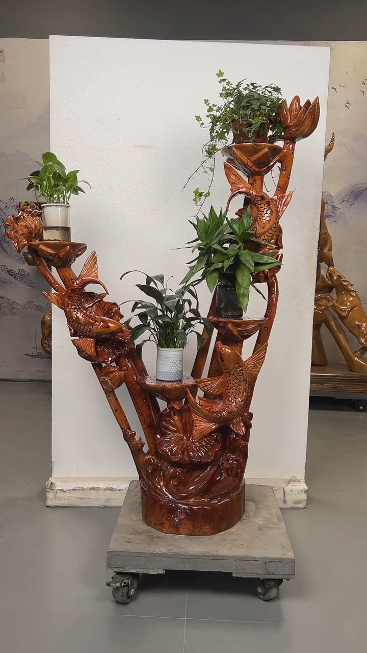 香樟木香樟木整体年年有余花架