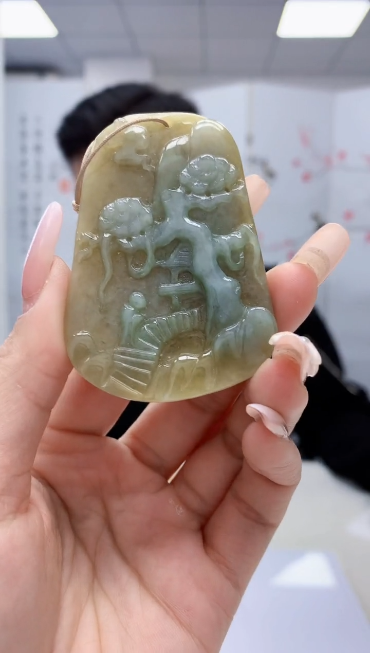 【闪购商品】定制翡翠未镶嵌4917lr-毛货挂件28