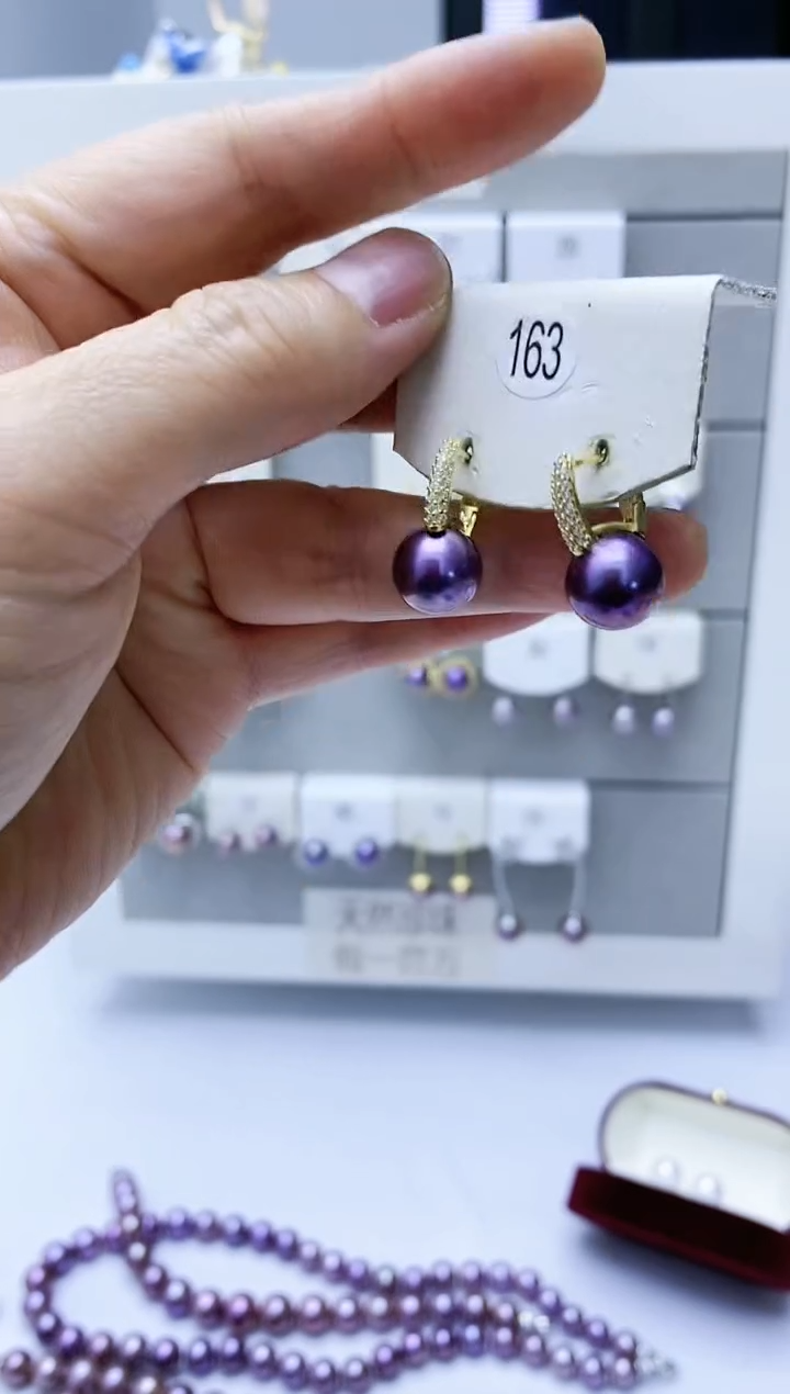 【闪购商品】淡水珍珠耳饰银S925镶嵌163