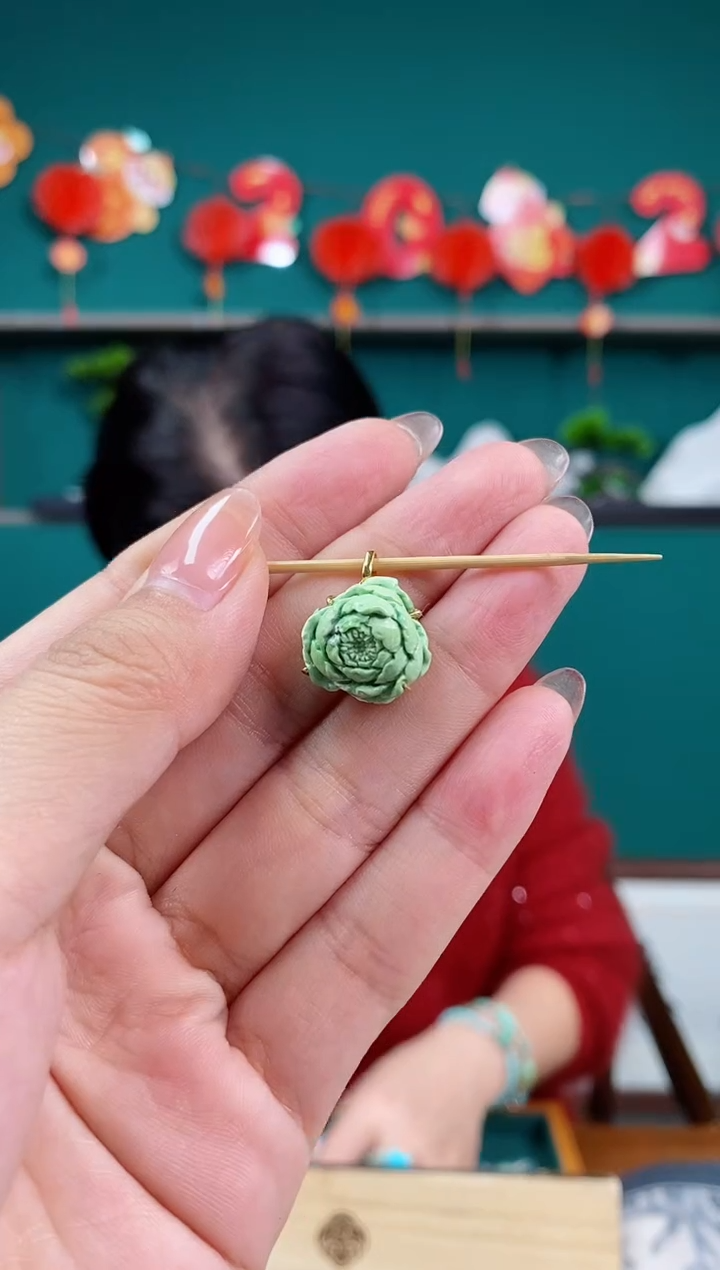 【闪购商品】绿松石珠宝奇石18K金镶嵌1