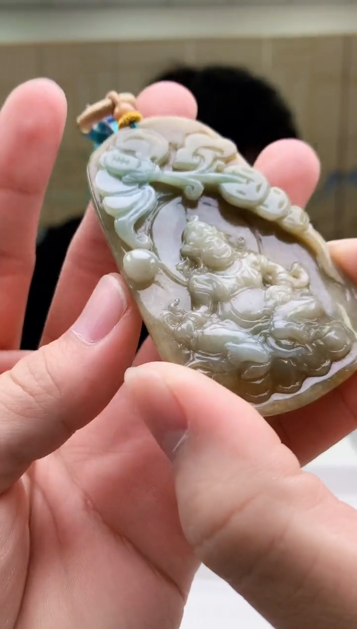 【闪购商品】定制翡翠未镶嵌5145bb-毛货挂件53