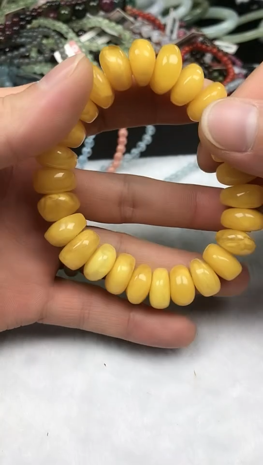 【闪购商品】琥珀颈饰未镶嵌【10MM】算盘珠