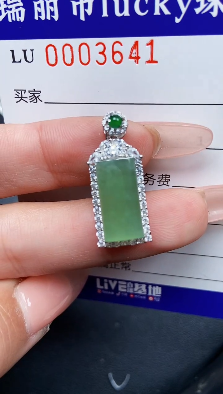 【闪购商品】翡翠颈饰银S925镶嵌3641