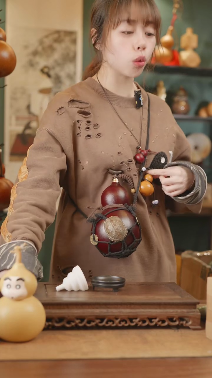 【闪购商品】238号精品天然大漆工艺防渗内胆酒葫芦~