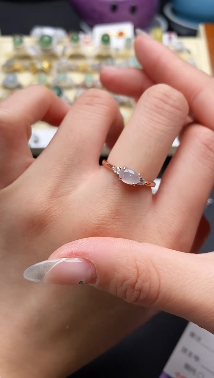 【闪购商品】翡翠戒指银S925镶嵌111111111+8