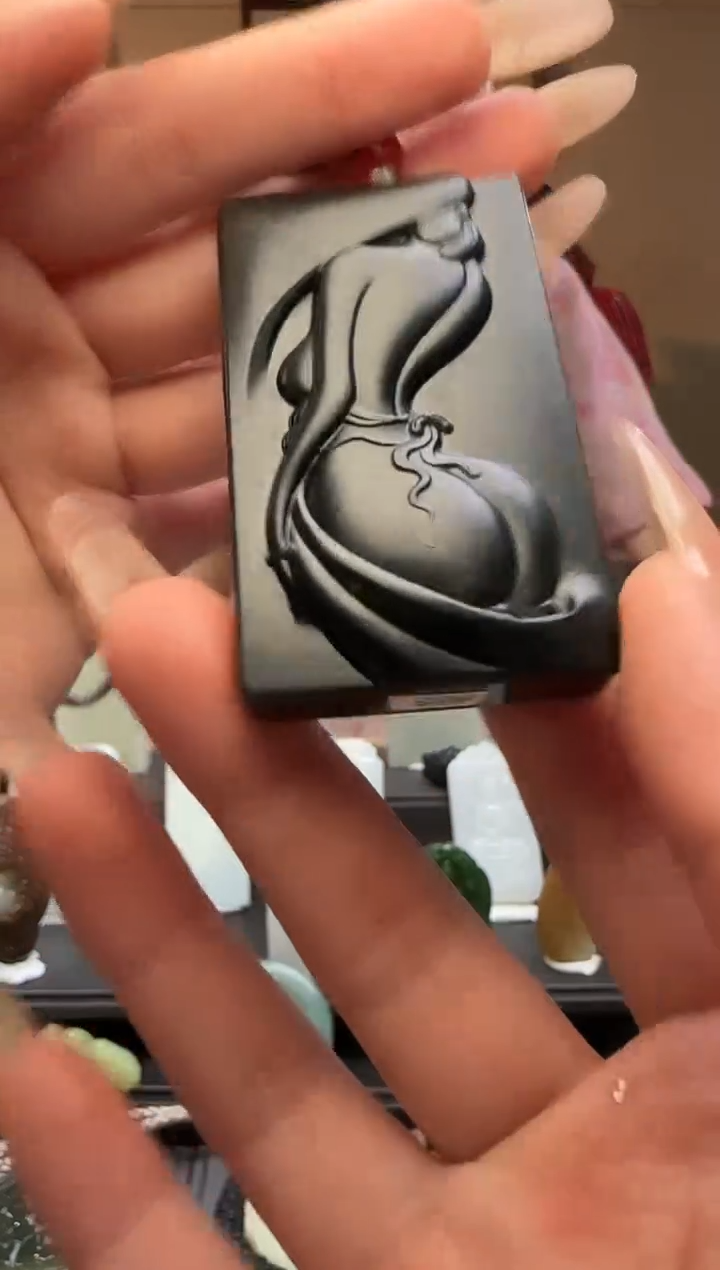 【闪购商品】和田玉青玉美人牌未镶嵌吊坠