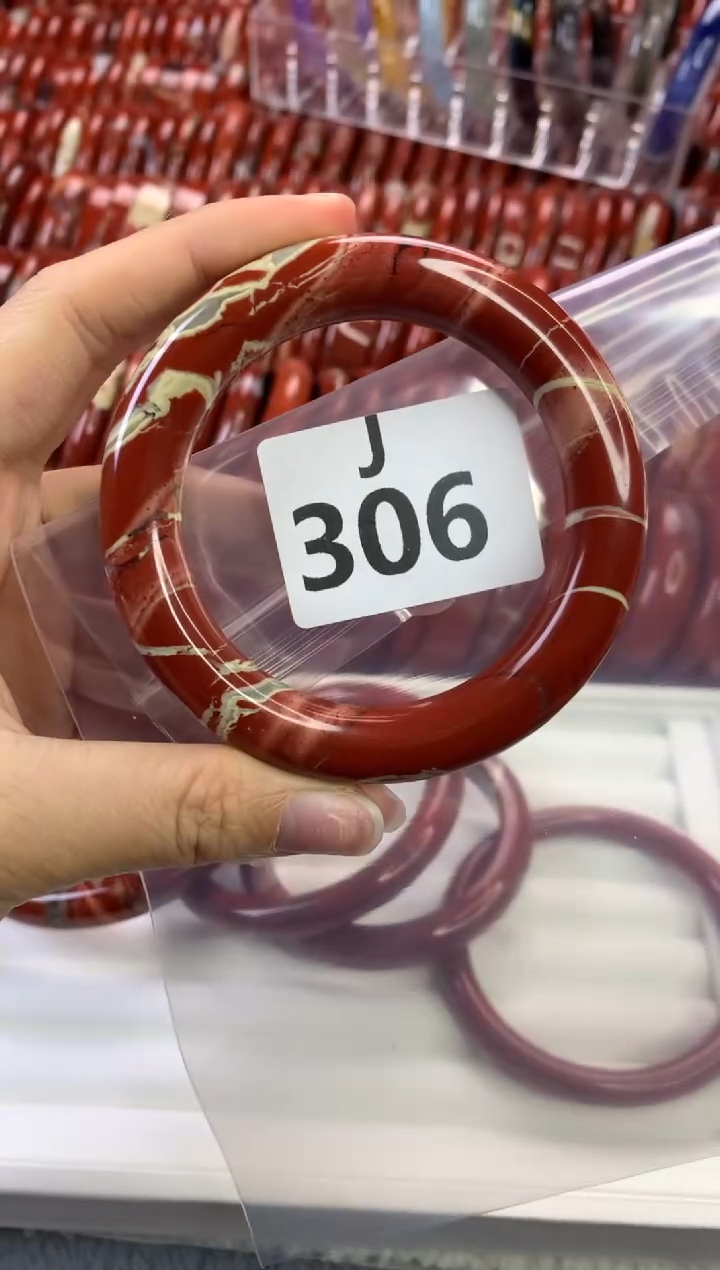 【闪购商品】碧石红碧石手镯J未镶嵌306-57