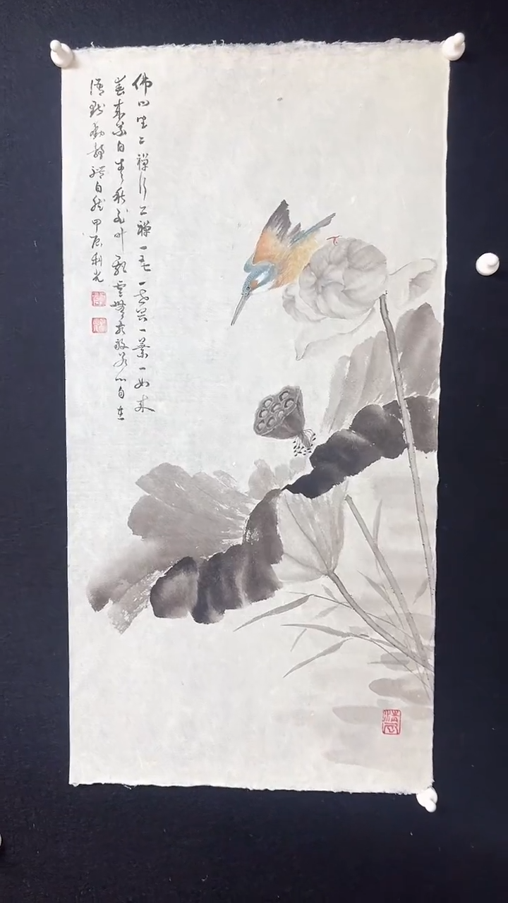 【闪购商品】国画水墨花鸟俯冲