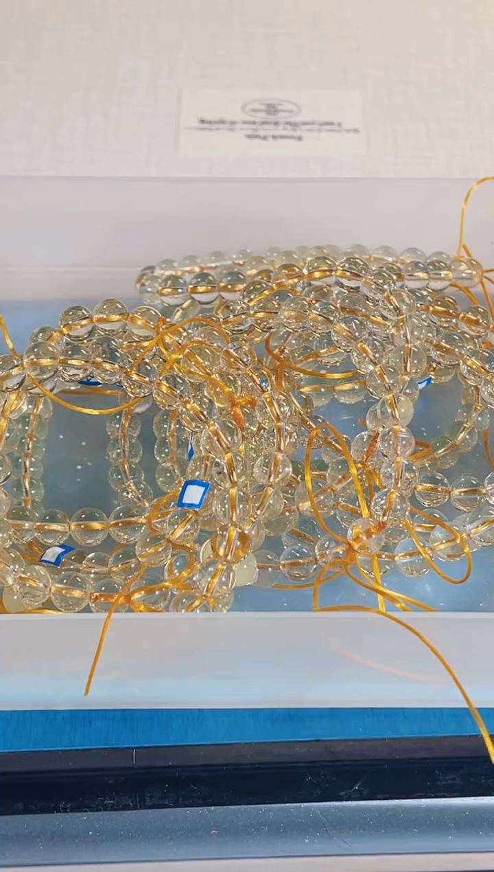 水晶手链未镶嵌SS024黄水晶素圈多样性发一 颜色微差