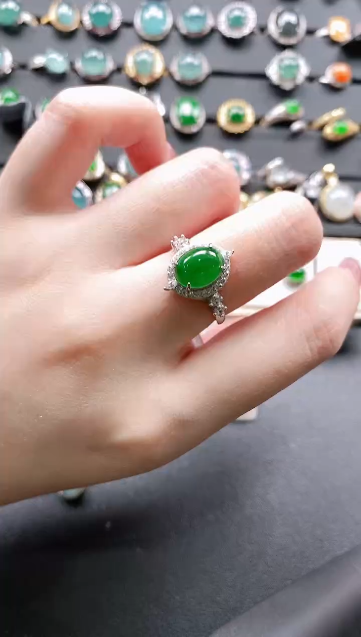 【闪购商品】翡翠戒指银S925镶嵌11111111