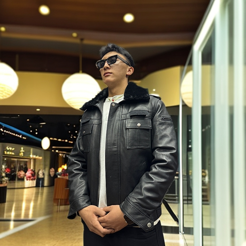 冬季必备男士小牛皮