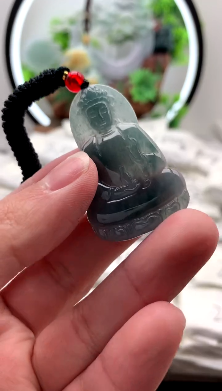 【闪购商品】翡翠颈饰未镶嵌小观音【品质一般能接受再拍】